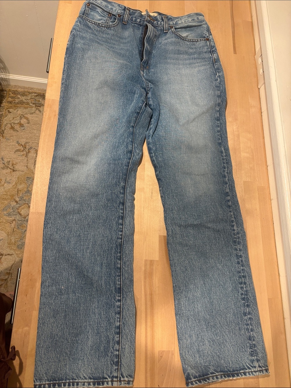 Madewell 90s Straight Leg Denim Jeans - Light Blue Wash